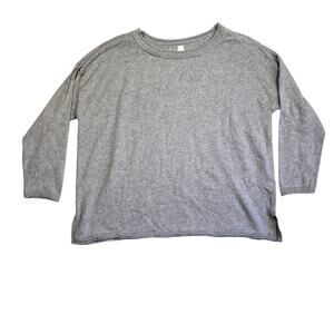 Pact Sweater Women Medium Gray Organic Cotton Long Sleeve Relaxed Fit Minimalist